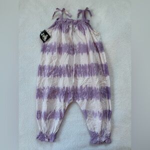 Art Class Purple and White Tie-Dye Kids Dress
